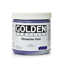 Golden Heavy Body Acrylic Paint, 16 Oz, Ultramarine Violet