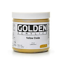 Golden Heavy Body Acrylic Paint, 16 Oz, Yellow Oxide