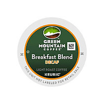 Green Mountain Coffee; Breakfast Blend Decaffeinated Coffee K-Cups;, Case Of 96