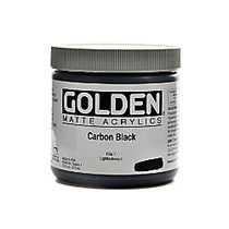 Golden Matte Acrylic Paint, 16 Oz, Carbon Black