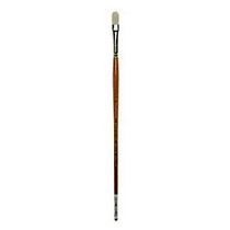 Grumbacher Bristlette Paint Brush, Size 6, Filbert Bristle, Synthetic, Brown