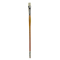 Grumbacher Bristlette Paint Brush, Size 8, Bright Bristle, Synthetic, Brown