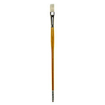Grumbacher Bristlette Paint Brush, Size 8, Flat Bristle, Synthetic, Brown
