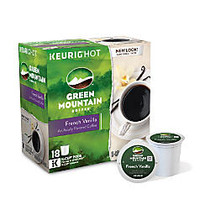 Green Mountain Coffee; Pods French Vanilla Coffee K-Cup; Pods, Box Of 18