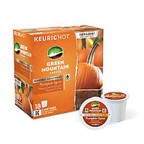 Green Mountain Coffee; Pods Pumpkin Spice Coffee K-Cup; Pods, 12 Oz, Box Of 18