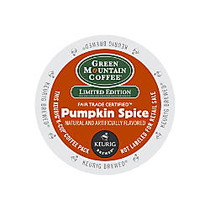 Green Mountain Coffee; Pumpkin Spice Coffee K-Cups;, 3 Oz., Box Of 24