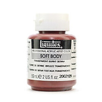 Liquitex Soft Body Professional Artist Acrylic Colors, 2 Oz, Transparent Burnt Sienna, Pack Of 2