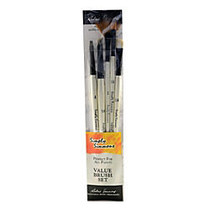 Robert Simmons Simply Simmons Value Paint Brush Set, Tones And Textures, Assorted Sizes, Assorted Bristles, White, Set Of 5