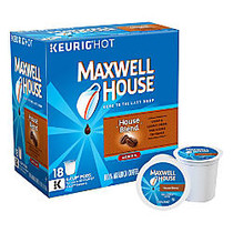 Maxwell House; House Blend K-Cups;, 4 Oz, Pack Of 18