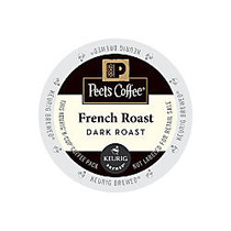 Peet's Coffee; French Roast Coffee K-Cups;, 2.8 Oz, Pack Of 22