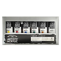 Winsor & Newton Artists' Acrylic Color Basic Set, Assorted Colors, Set Of 6