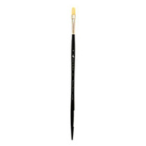 Winsor & Newton Artists' Oil Paint Brush, Size 4, Flat Bristle, Hog Hair, Black