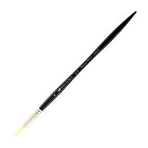 Winsor & Newton Artists' Oil Paint Brush, Size 6, Round Bristle, Hog Hair, Black