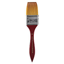 Winsor & Newton Series 965 Golden Nylon & Natural Hair Paint Brush, 1 1/2 inch;, Flat Bristle, Copper