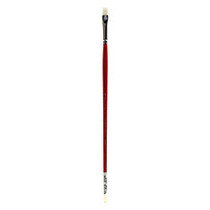 Winsor & Newton University Series Long-Handle Paint Brush 237, Size 4, Bright Bristle, Red