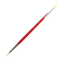Winsor & Newton University Series Short-Handle Paint Brush, Size 4, Round Bristle, Red