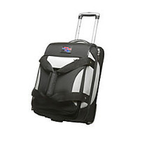 Denco Sports Luggage Nylon Rolling Drop-Bottom Travel Duffel, Louisiana Tech Bulldogs, 22 inch;H x 14 inch;W x 13 1/2 inch;D, Black
