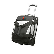 Denco Sports Luggage Nylon Rolling Drop-Bottom Travel Duffel, Miami Hurricanes, 22 inch;H x 14 inch;W x 13 1/2 inch;D, Black