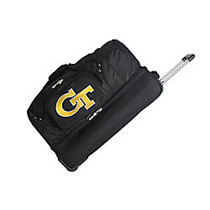 Denco Sports Luggage Rolling Drop-Bottom Duffel Bag, Georgia Tech Yellow Jackets, 15 inch;H x 27 inch;W x 14 1/2 inch;D, Black
