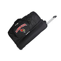 Denco Sports Luggage Rolling Drop-Bottom Duffel Bag, Illinois Redbirds, 15 inch;H x 27 inch;W x 14 1/2 inch;D, Black