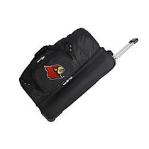 Denco Sports Luggage Rolling Drop-Bottom Duffel Bag, Louisville Cardinals, 15 inch;H x 27 inch;W x 14 1/2 inch;D, Black