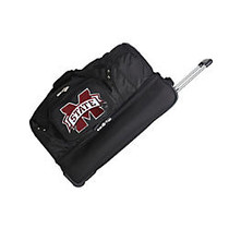Denco Sports Luggage Rolling Drop-Bottom Duffel Bag, Mississippi State Bulldogs, 15 inch;H x 27 inch;W x 14 1/2 inch;D, Black