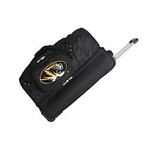 Denco Sports Luggage Rolling Drop-Bottom Duffel Bag, Missouri Tigers, 15 inch;H x 27 inch;W x 14 1/2 inch;D, Black