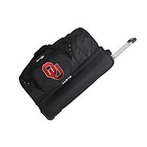 Denco Sports Luggage Rolling Drop-Bottom Duffel Bag, Oklahoma Sooners, 15 inch;H x 27 inch;W x 14 1/2 inch;D, Black