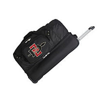 Denco Sports Luggage Rolling Drop-Bottom Duffel Bag, San Diego State Aztecs, 15 inch;H x 27 inch;W x 14 1/2 inch;D, Black