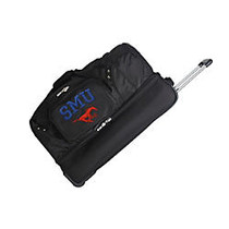 Denco Sports Luggage Rolling Drop-Bottom Duffel Bag, SMU Mustangs, 15 inch;H x 27 inch;W x 14 1/2 inch;D, Black