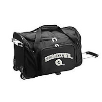 Denco Sports Luggage Rolling Duffel Bag, Georgetown Hoyas, 22 inch;H x 12 inch;W x 12 inch;D, Black