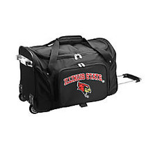 Denco Sports Luggage Rolling Duffel Bag, Illinois Redbirds, 22 inch;H x 12 inch;W x 12 inch;D, Black