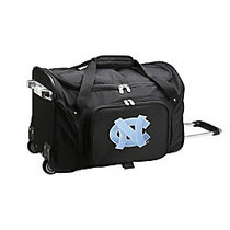 Denco Sports Luggage Rolling Duffel Bag, North Carolina Tar Heels, 22 inch;H x 12 inch;W x 12 inch;D, Black