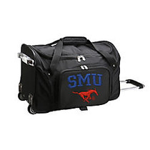 Denco Sports Luggage Rolling Duffel Bag, SMU Mustangs, 22 inch;H x 12 inch;W x 12 inch;D, Black