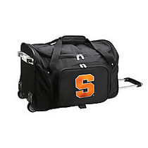 Denco Sports Luggage Rolling Duffel Bag, Syracuse Orange, 22 inch;H x 12 inch;W x 12 inch;D, Black