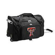 Denco Sports Luggage Rolling Duffel Bag, Texas Tech Red Raiders, 22 inch;H x 12 inch;W x 12 inch;D, Black