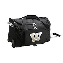 Denco Sports Luggage Rolling Duffel Bag, Washington Huskies, 22 inch;H x 12 inch;W x 12 inch;D, Black