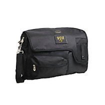 Denco Sports Luggage Travel Messenger Bag With 15 inch; Laptop Pocket, Virginia Rams, 15 1/4 inch;H x 12 inch;W x 1 1/4 inch;D, Black