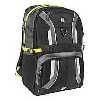 ful; Momentor Backpack With 17 inch; Laptop Pocket, Black/Gray