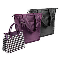 Rachael Ray 3-Piece Westward And Market Tote Combo, Gingham Black