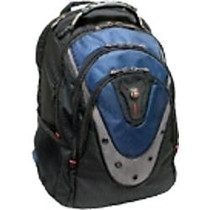 SwissGear; Ibex Backpack With 17 inch; Laptop Pocket, Black/Blue