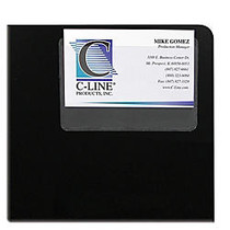 C-Line; Top-Loading Business Card Holders, 2 inch; x 3 1/2 inch;, Clear, Pack Of 10