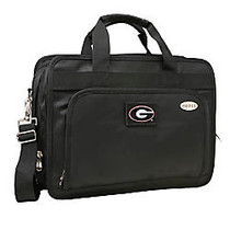 Denco Sports Luggage Expandable Briefcase With 13 inch; Laptop Pocket, Georgia Bulldogs, Black