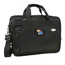 Denco Sports Luggage Expandable Briefcase With 13 inch; Laptop Pocket, Kansas Jayhawks, Black