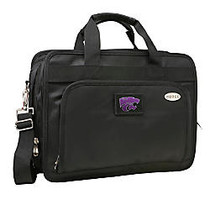 Denco Sports Luggage Expandable Briefcase With 13 inch; Laptop Pocket, Kansas State Wildcats, Black