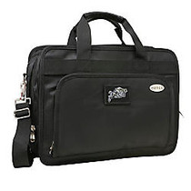 Denco Sports Luggage Expandable Briefcase With 13 inch; Laptop Pocket, Navy Midshipmen, Black