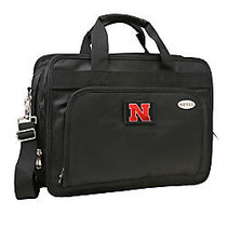 Denco Sports Luggage Expandable Briefcase With 13 inch; Laptop Pocket, Nebraska Cornhuskers, Black