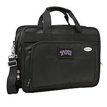 Denco Sports Luggage Expandable Briefcase With 13 inch; Laptop Pocket, TCU Horned Frogs, Black