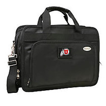 Denco Sports Luggage Expandable Briefcase With 13 inch; Laptop Pocket, Utah Utes, Black