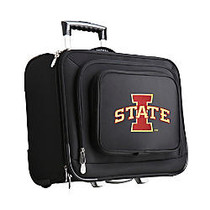 Denco Sports Luggage Rolling Overnighter With 14 inch; Laptop Pocket, Iowa State Cyclones, 14 inch;H x 17 inch;W x 8 1/2 inch;D, Black